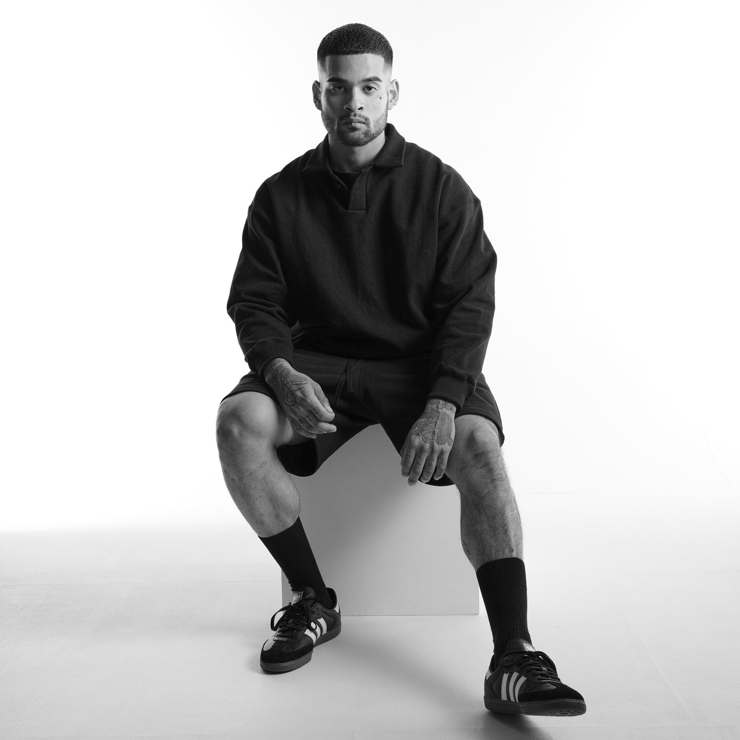 Sweat Half Pants - Black