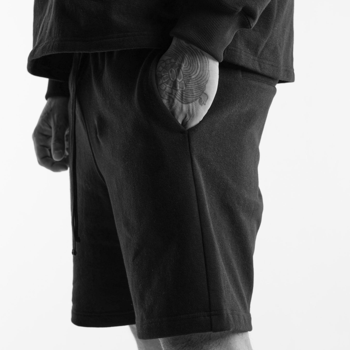 Sweat Half Pants - Black