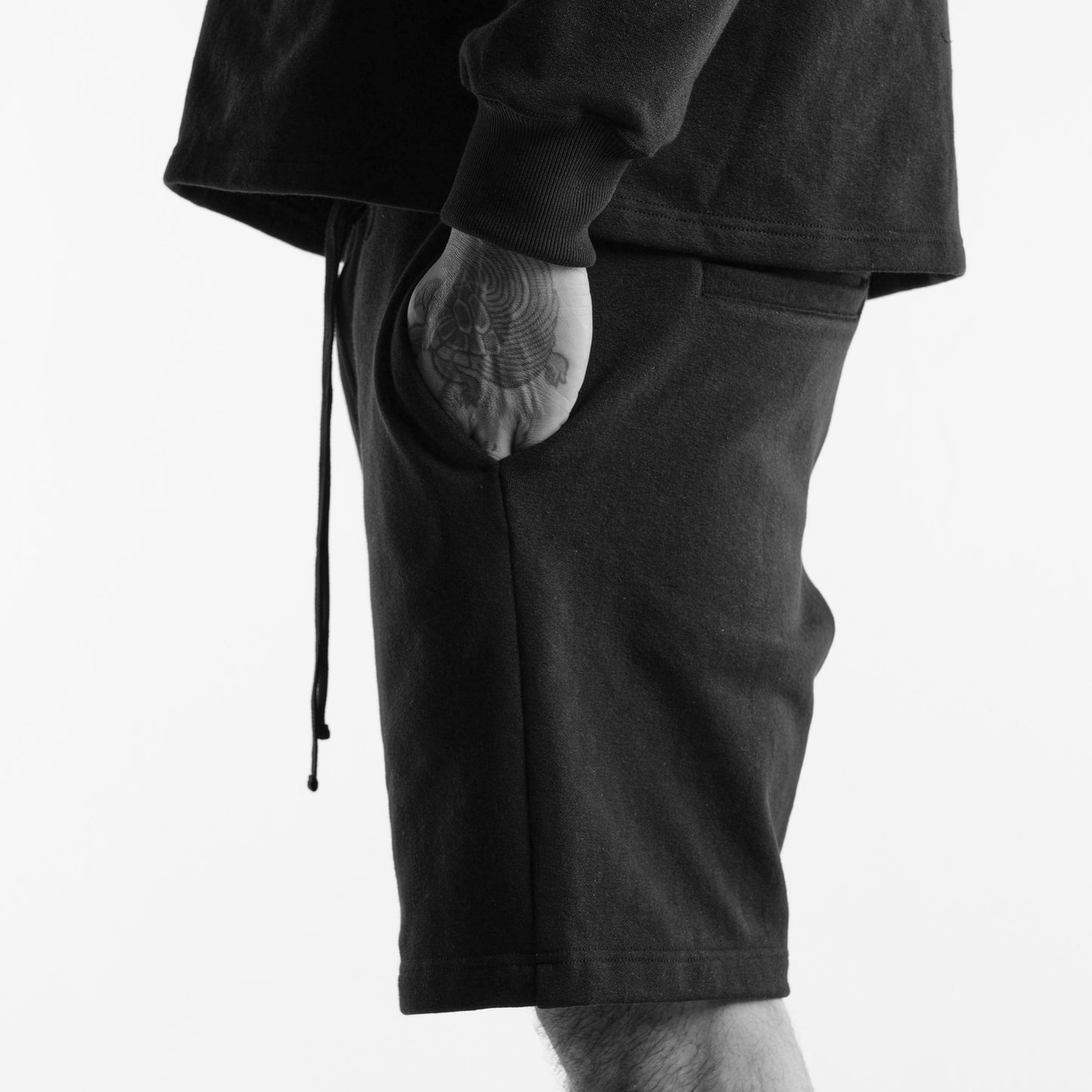 Sweat Half Pants - Black
