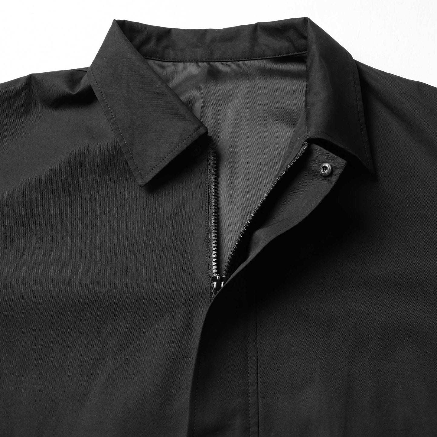 Oversized Cotton Gabardine Jacket - Black