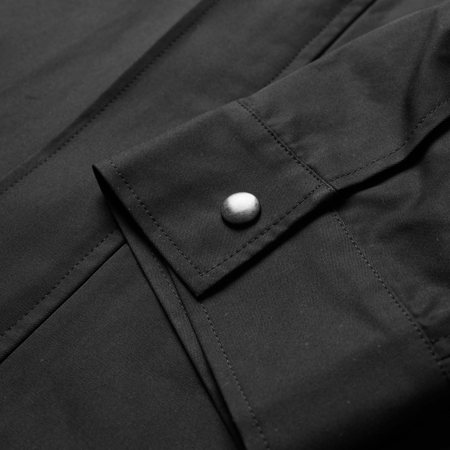 Oversized Cotton Gabardine Jacket - Black