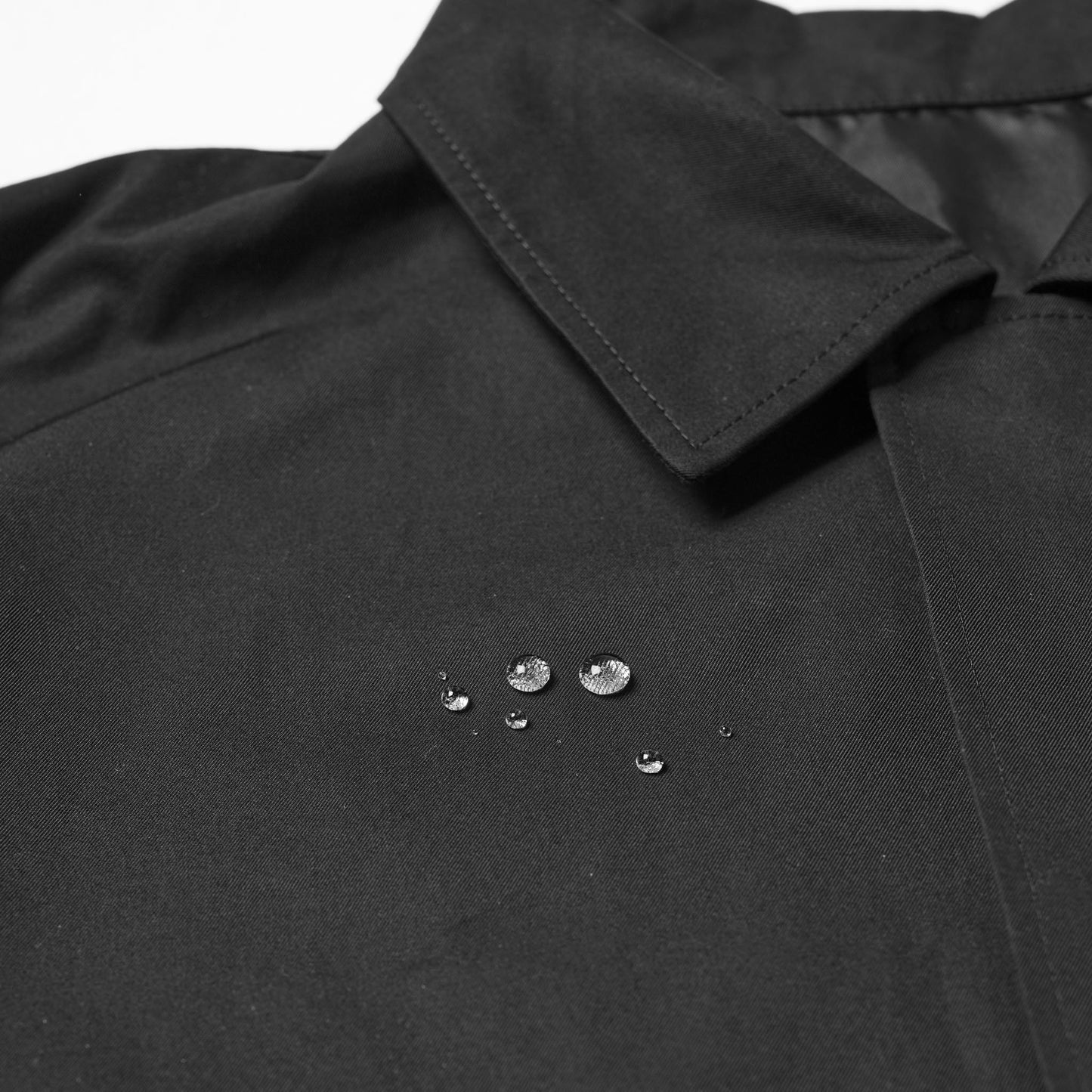 Oversized Cotton Gabardine Jacket - Black